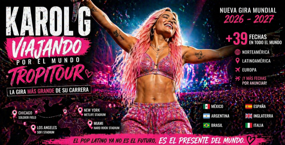 Karol G confirma su dominio global con nueva gira mundial